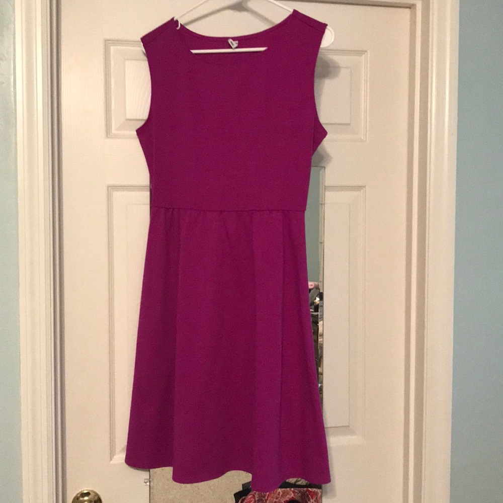 Purple Old Navy fit and flare dress